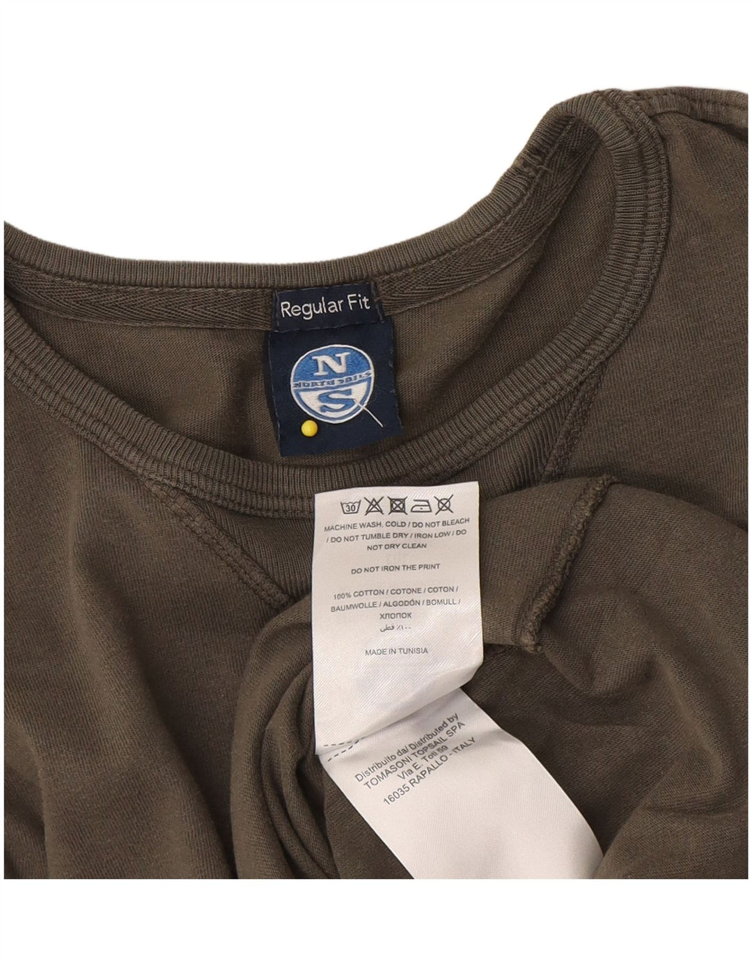 North Sails Herre Regular Fit Grafisk Top Langærmet Medium Khaki Bomuld