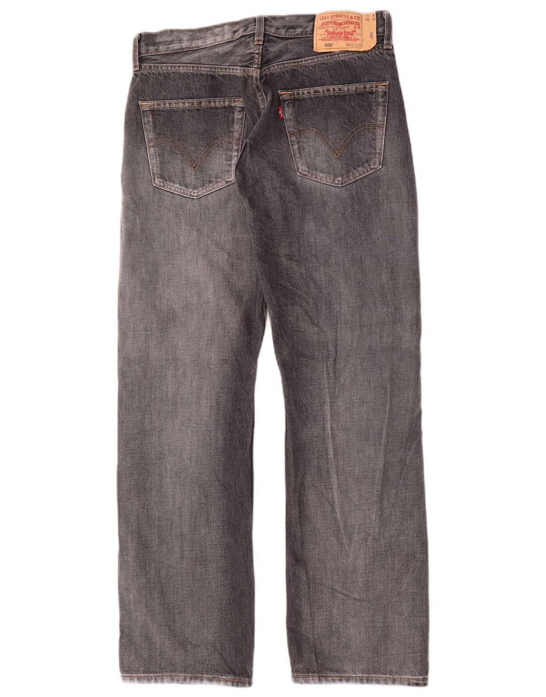 Levi's Herre 501 Straight Jeans W32 L30 Grå Bomuld