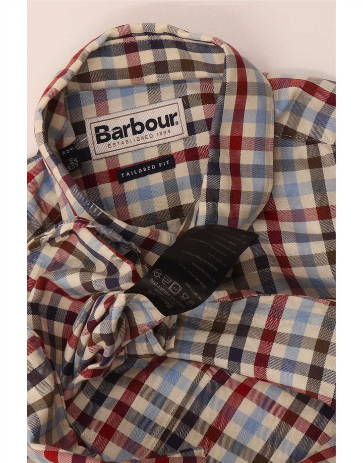 Barbour herre skræddersyet pasform skjorte medium flerfarvet Gingham bomuld
