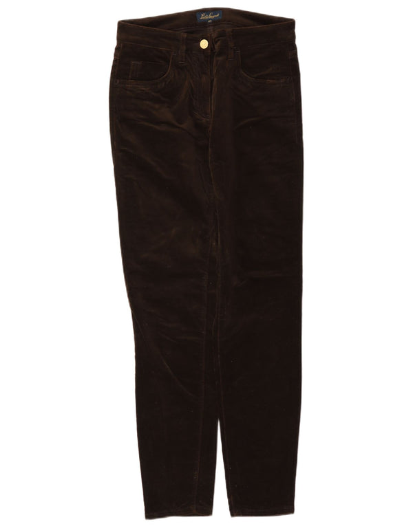 Luisa Spagnoli Dame Velvet Slim Casual Bukser IT 40 Small W27 L29 Brun