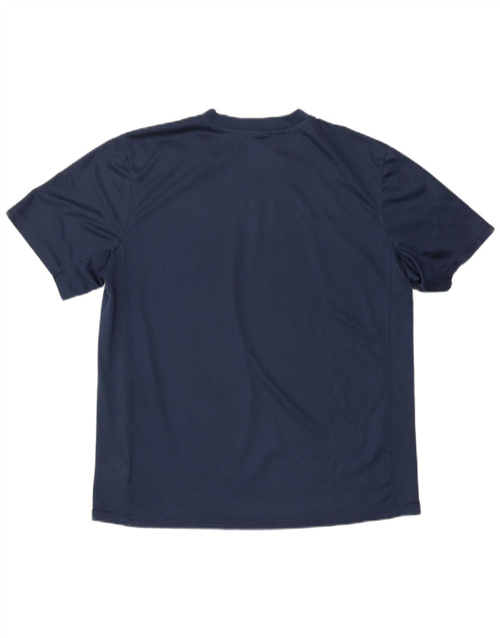 Nike herre Dri Fit T-shirt top XL marineblå polyester