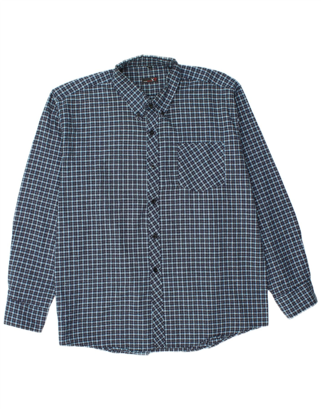 Vintage herre flannel skjorte størrelse 45 XL blå ternet