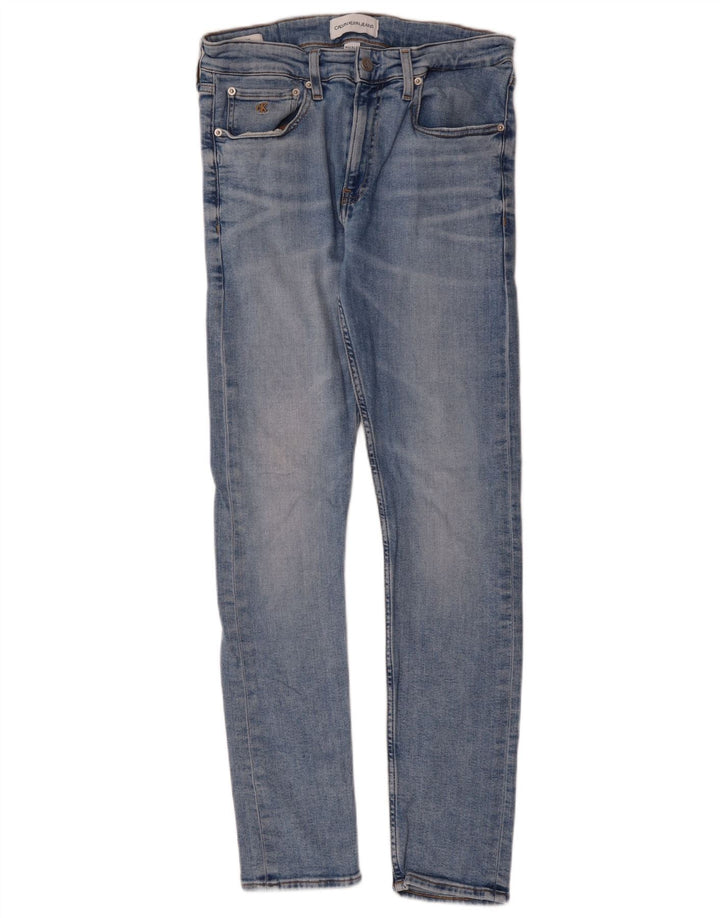 CALVIN KLEIN Dame Skinny Jeans W32 L32 Blå Bomuld