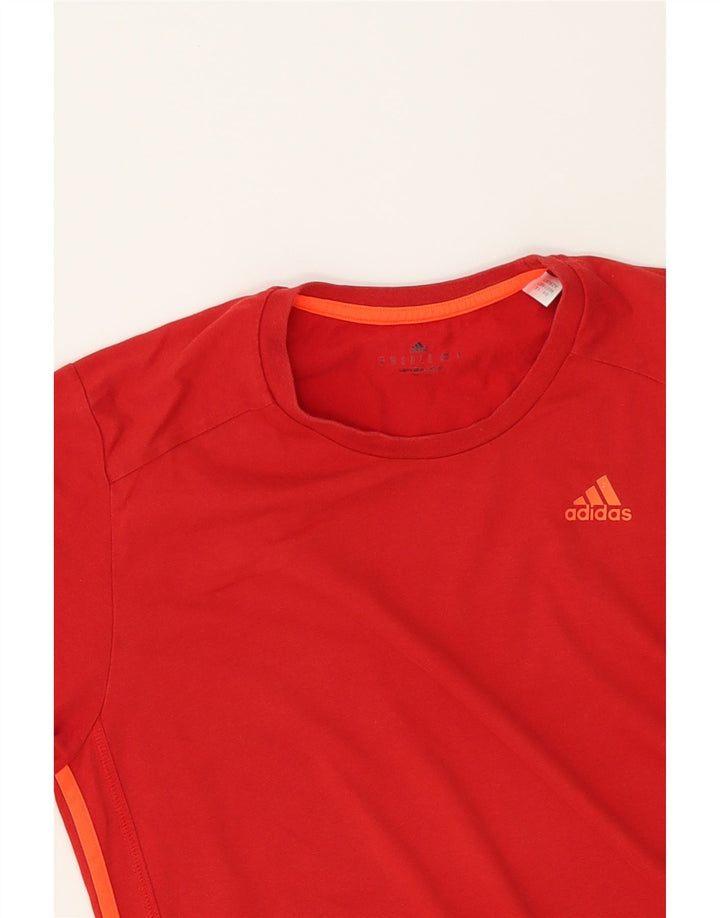 ADIDAS Mens T-Shirt Top Medium Red Cotton Vintage Adidas and Second-Hand Adidas from Messina Hembry 