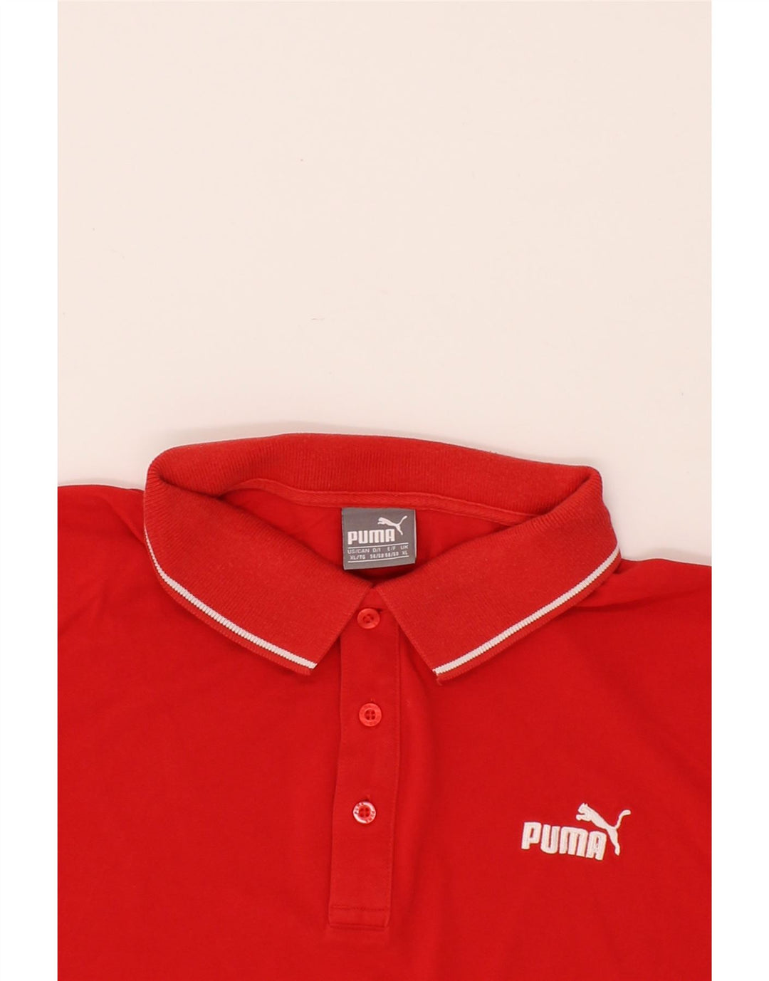 PUMA Mens Polo Shirt XL Red Cotton Vintage Puma and Second-Hand Puma from Messina Hembry 