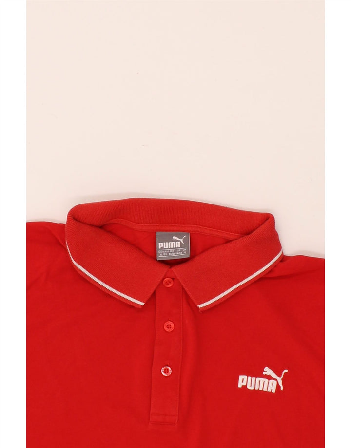 PUMA Mens Polo Shirt XL Red Cotton Vintage Puma and Second-Hand Puma from Messina Hembry 