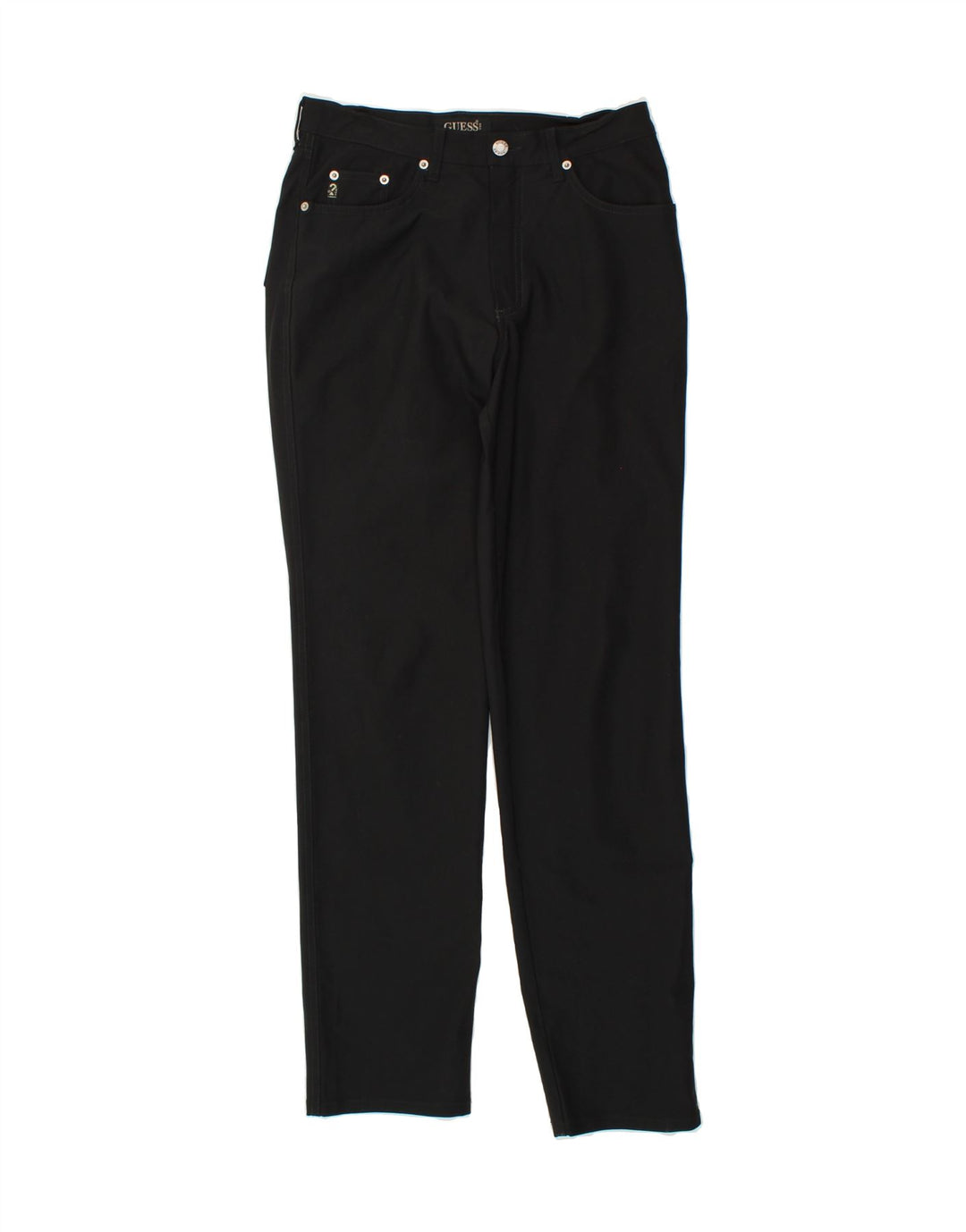 GUESS Womens Slim Casual Trousers W31 L32 Black Nylon Vintage Guess and Second-Hand Guess from Messina Hembry 