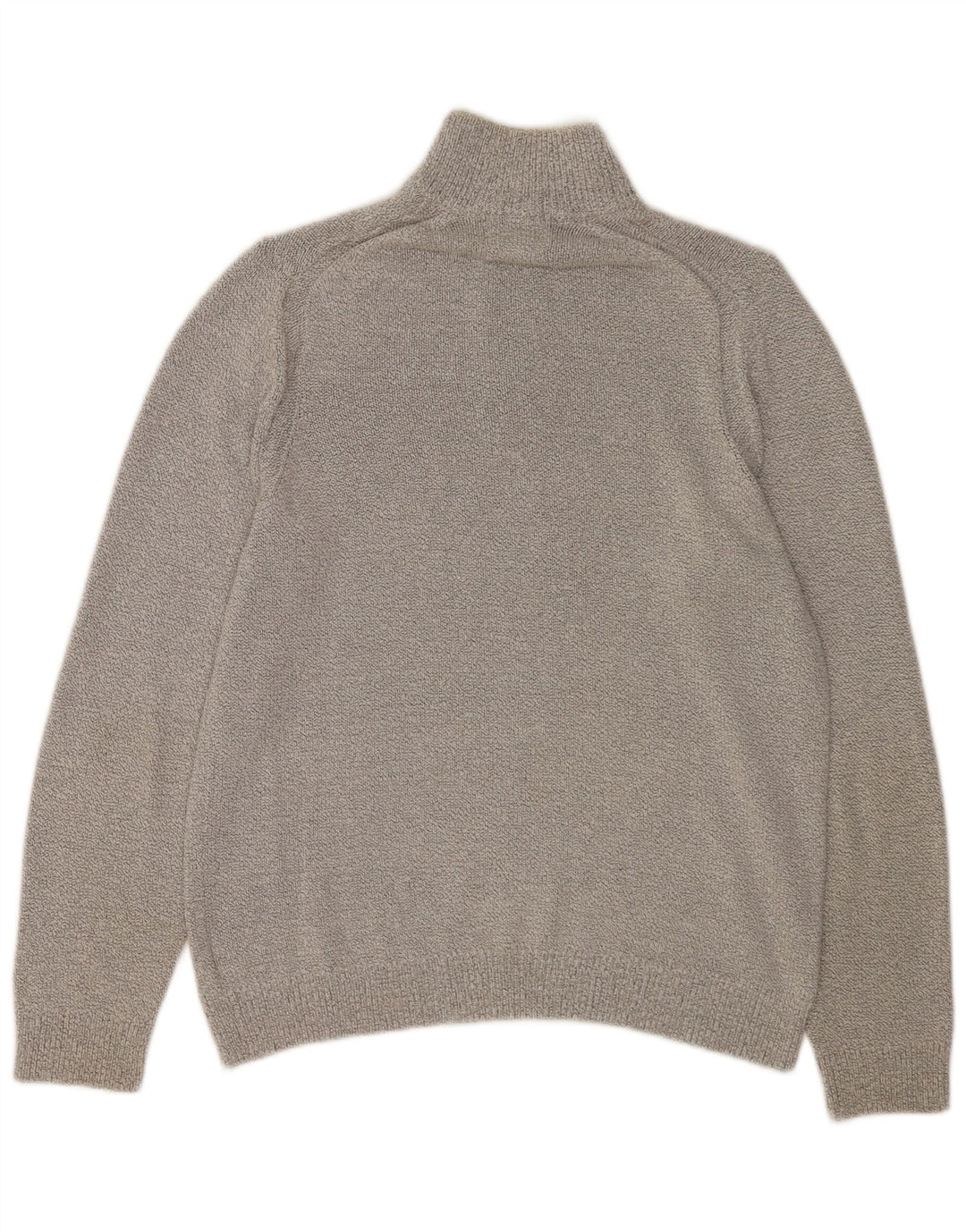 Marks & Spencer Herre sweater med lynlåshals, stor grå bomuld