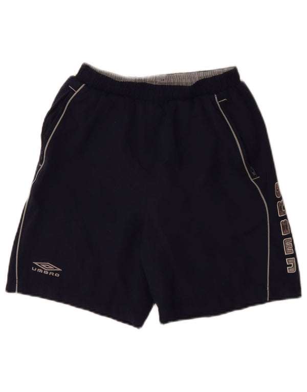 Umbro Boys Graphic Sports Shorts 9-10 År Medium Navy Blue Polyester