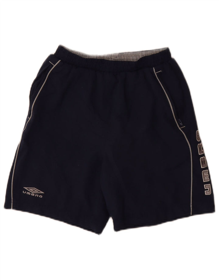 Umbro Boys Graphic Sports Shorts 9-10 År Medium Navy Blue Polyester
