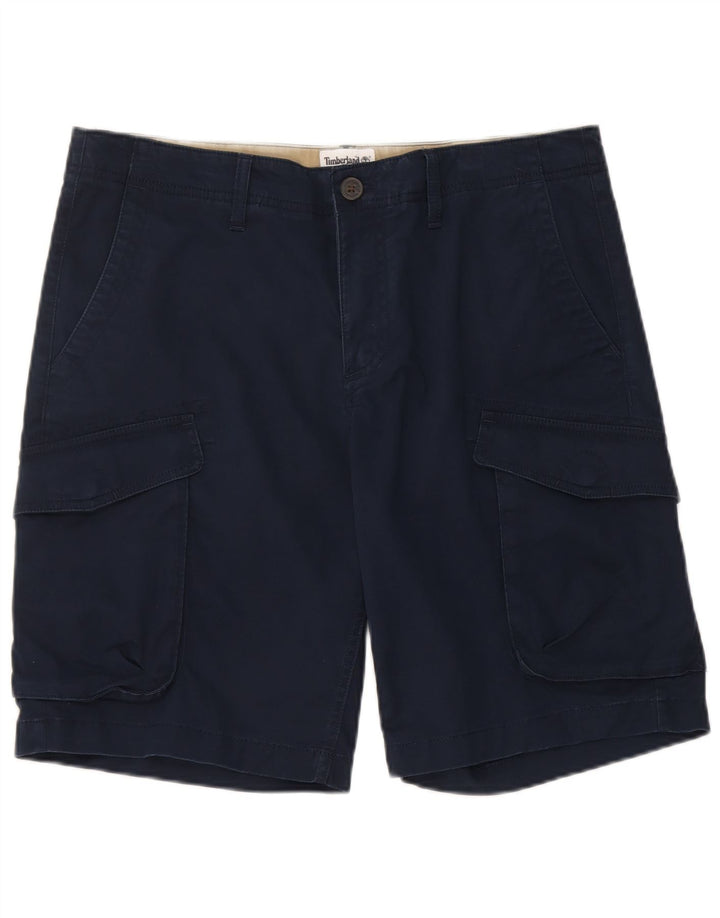 Timberland Herre Cargo Shorts W32 Mellem marineblå bomuld