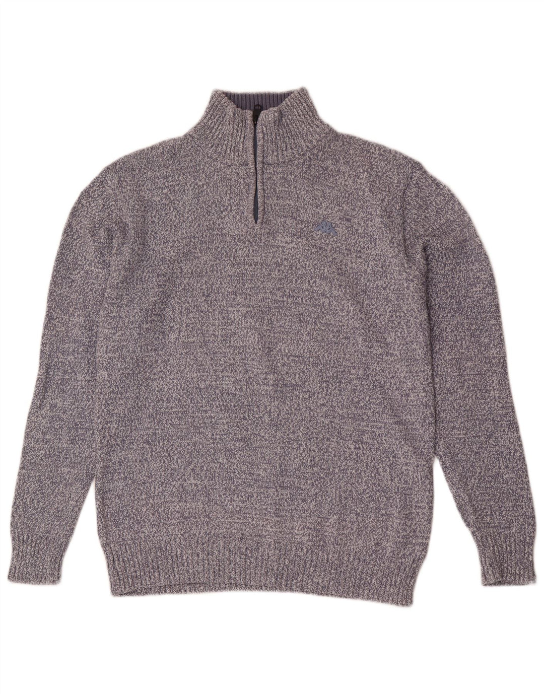 Kappa Herre Zip Neck Jumper Sweater XL Blå Flecked