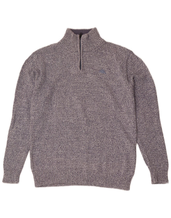 Kappa Herre Zip Neck Jumper Sweater XL Blå Flecked