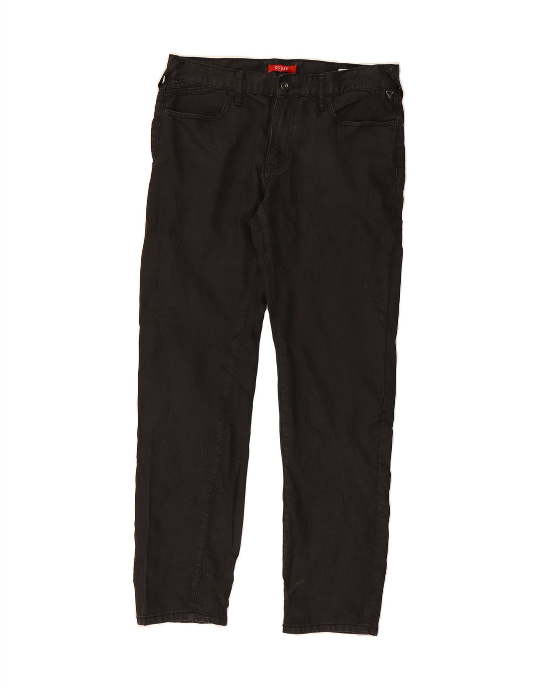 GUESS Womens Slim Casual Trousers W32 L32  Black Cotton Vintage Guess and Second-Hand Guess from Messina Hembry 