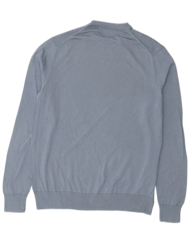 FRED PERRY Herre sweater med rund hals, stor blå bomuld