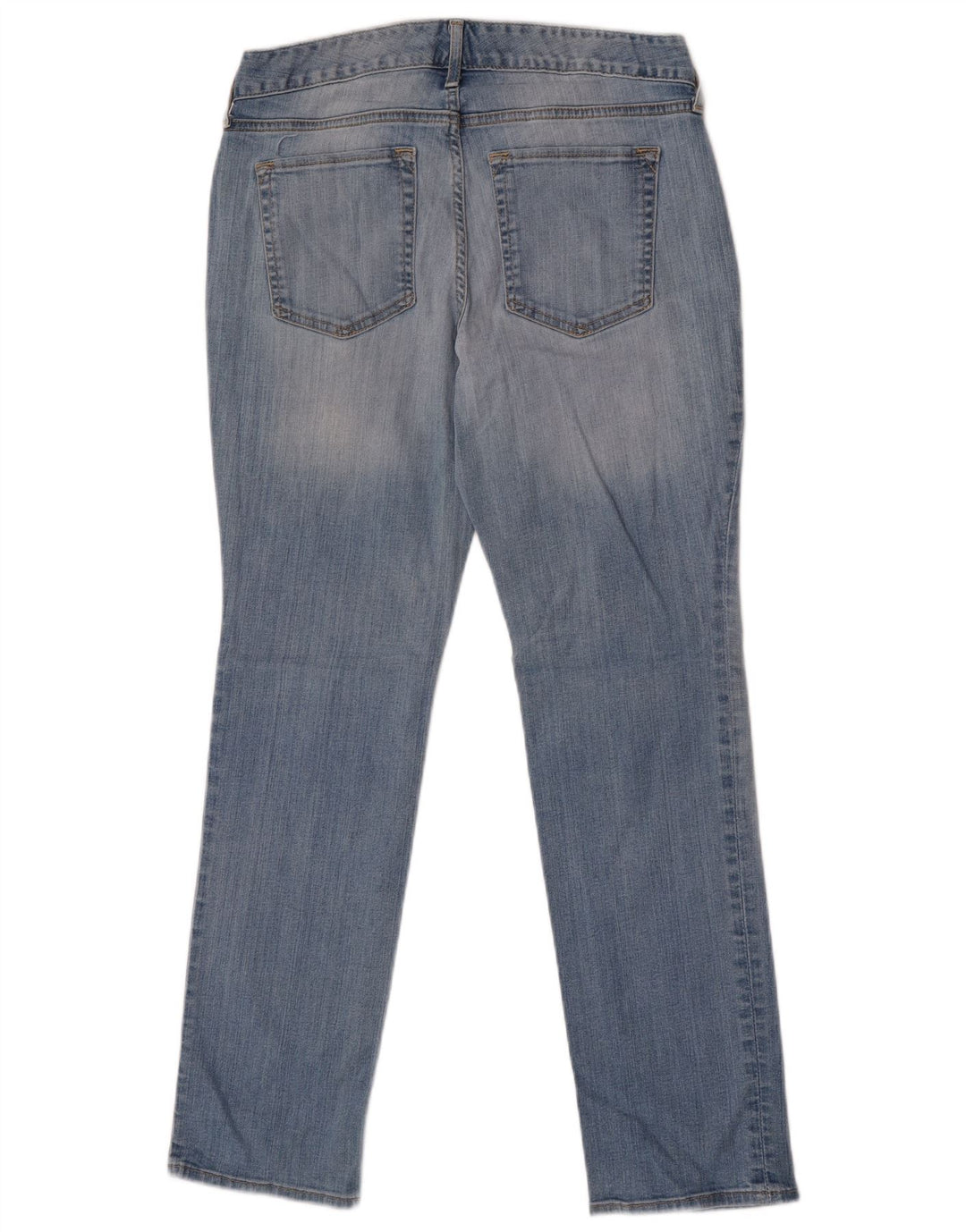 Eddie Bauer Womens Curvy Straight Jeans US 6 Medium W28 L29 Blue Cotton