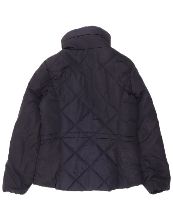 Marks & Spencer Quiltet polstret jakke til kvinder UK 10 Small Navy Blue