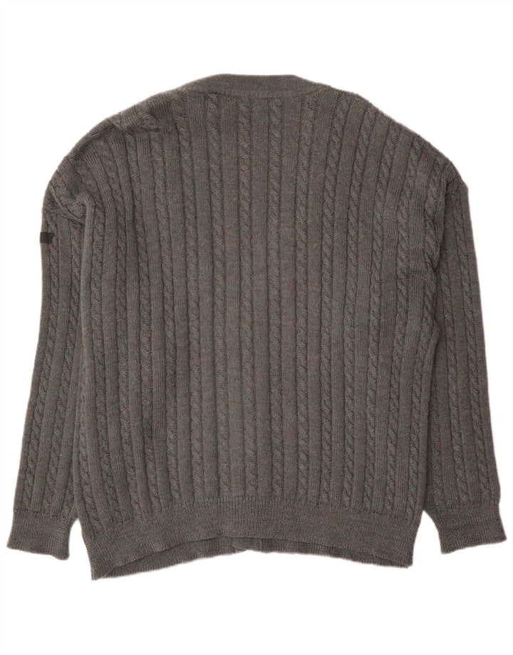 Vintage herre cardigan sweater XL Grå