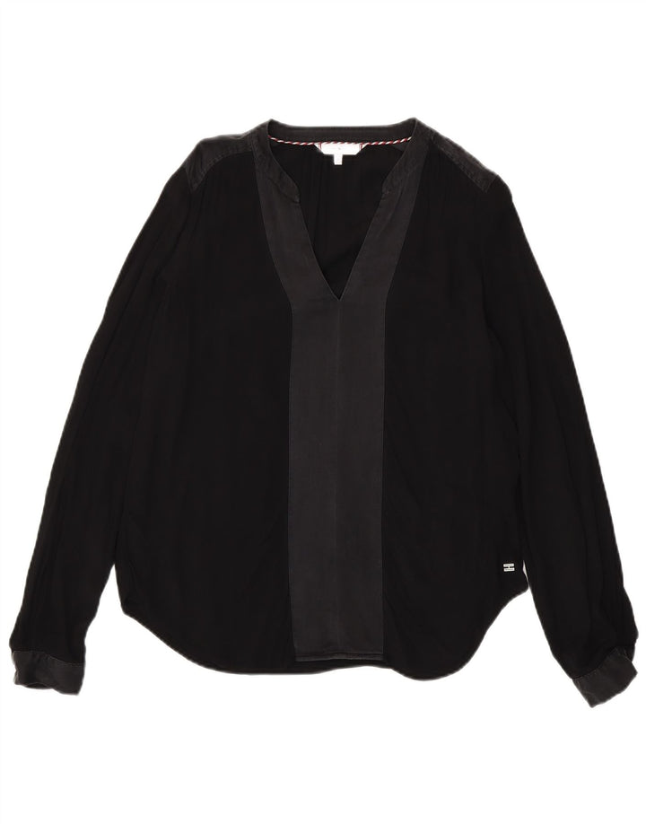 Tommy Hilfiger Dame Oversized Langærmet Bluse Top US 4 Small Black