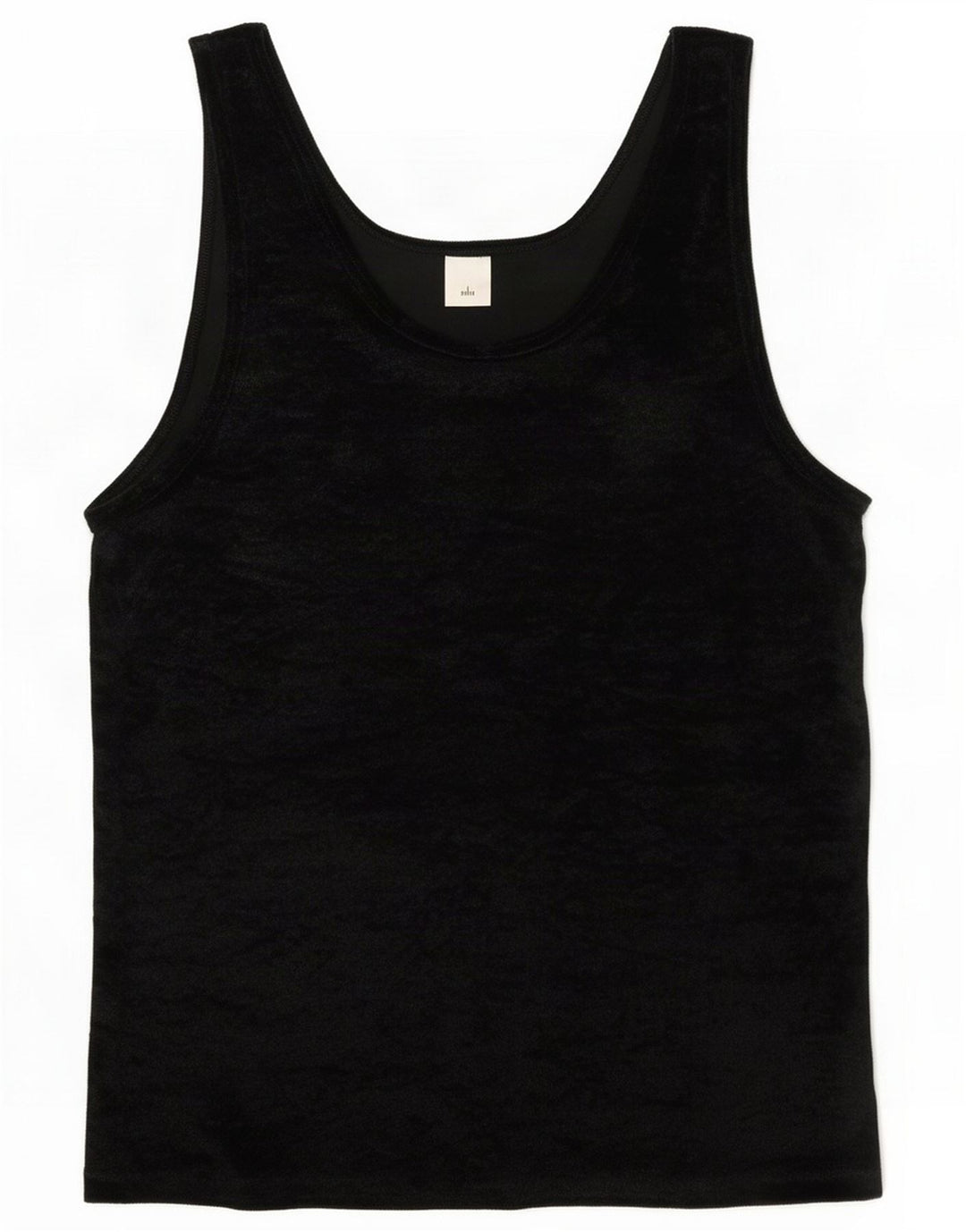 Vintage Dame Ærmeløs bluse Top IT 44/46 Stor Sort Polyester