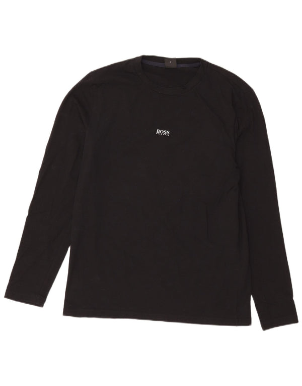 Hugo Boss Mens Top Long Sleeve Medium Black Cotton