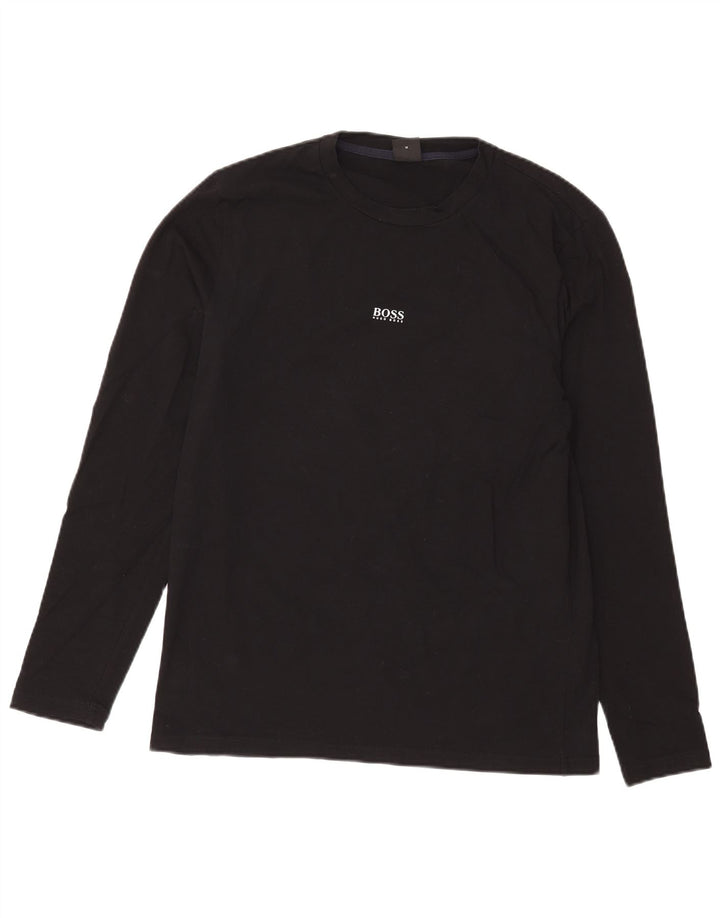 Hugo Boss Herre Top Langærmet Medium Sort Bomuld