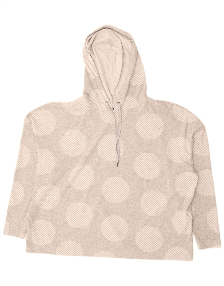 Marks & Spencer Dame Hættetrøje Jumper UK 24 4XL Grå Polka Dot Polyester
