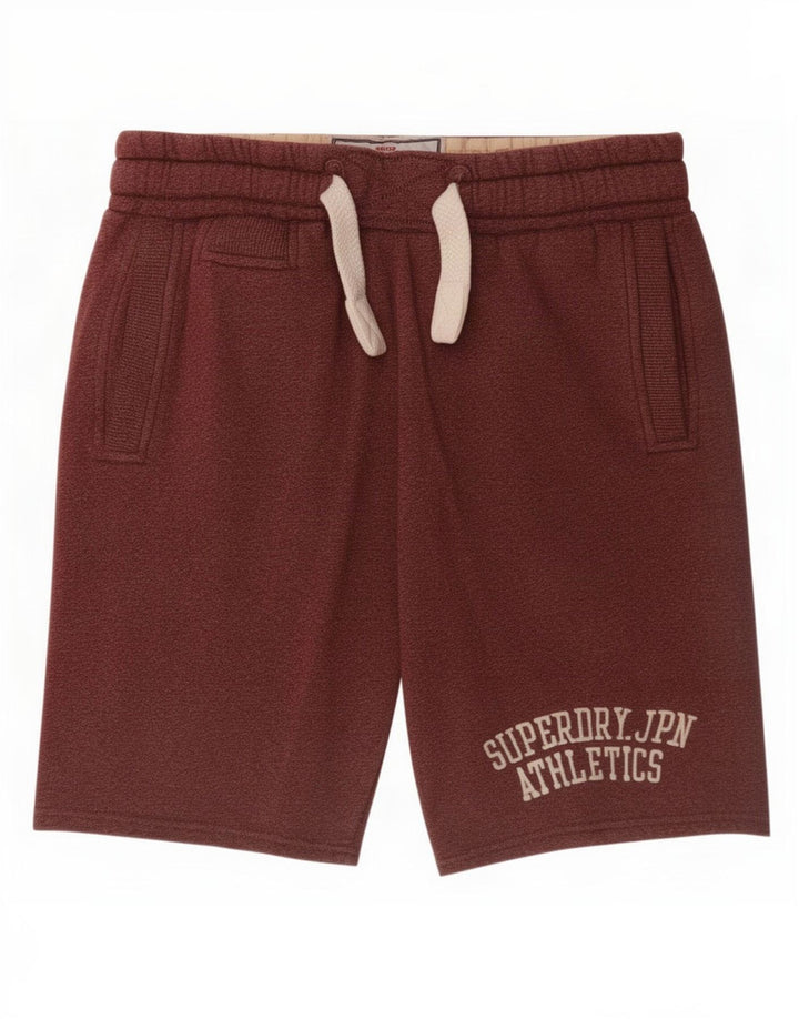 Superdry grafiske sportsshorts til mænd Medium rødbrun polyester