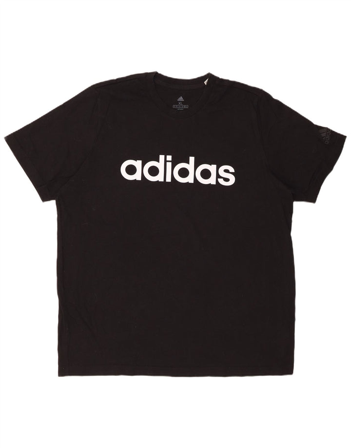 ADIDAS Grafisk T-shirt top til mænd XL sort bomuld