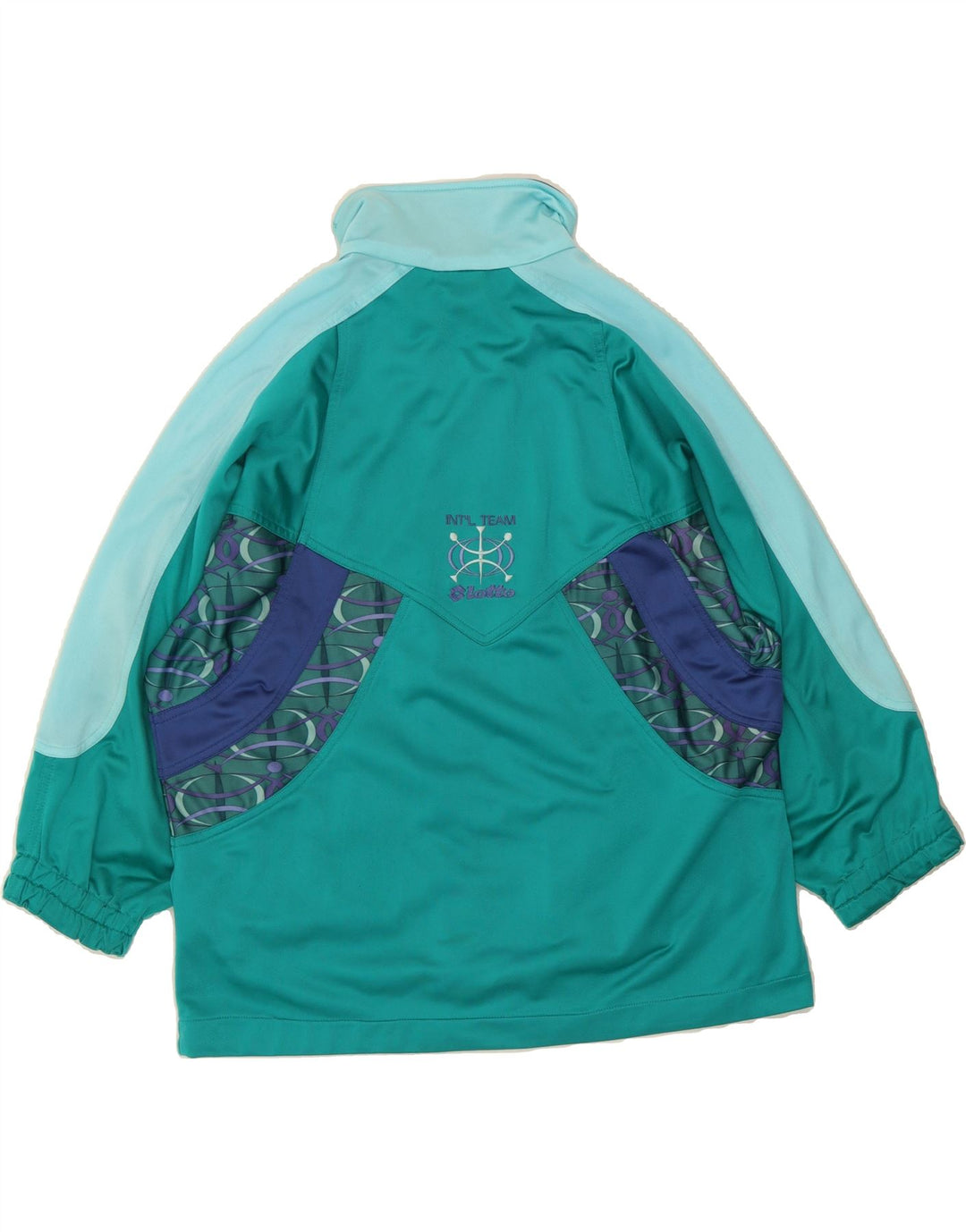 LOTTO Womens Full Tracksuit UK 14 Large Turquoise Colourblock Polyester Vintage Lotto and Second-Hand Lotto from Messina Hembry 