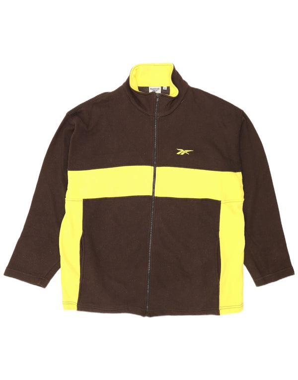 Reebok Herre Regular Fit træningsdragt Topjakke XL Brun Colourblock Sports