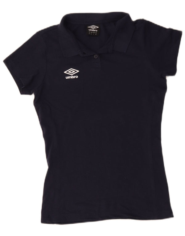 Umbro Dame Polo Shirt UK 6 XS Navy Blue Bomuld