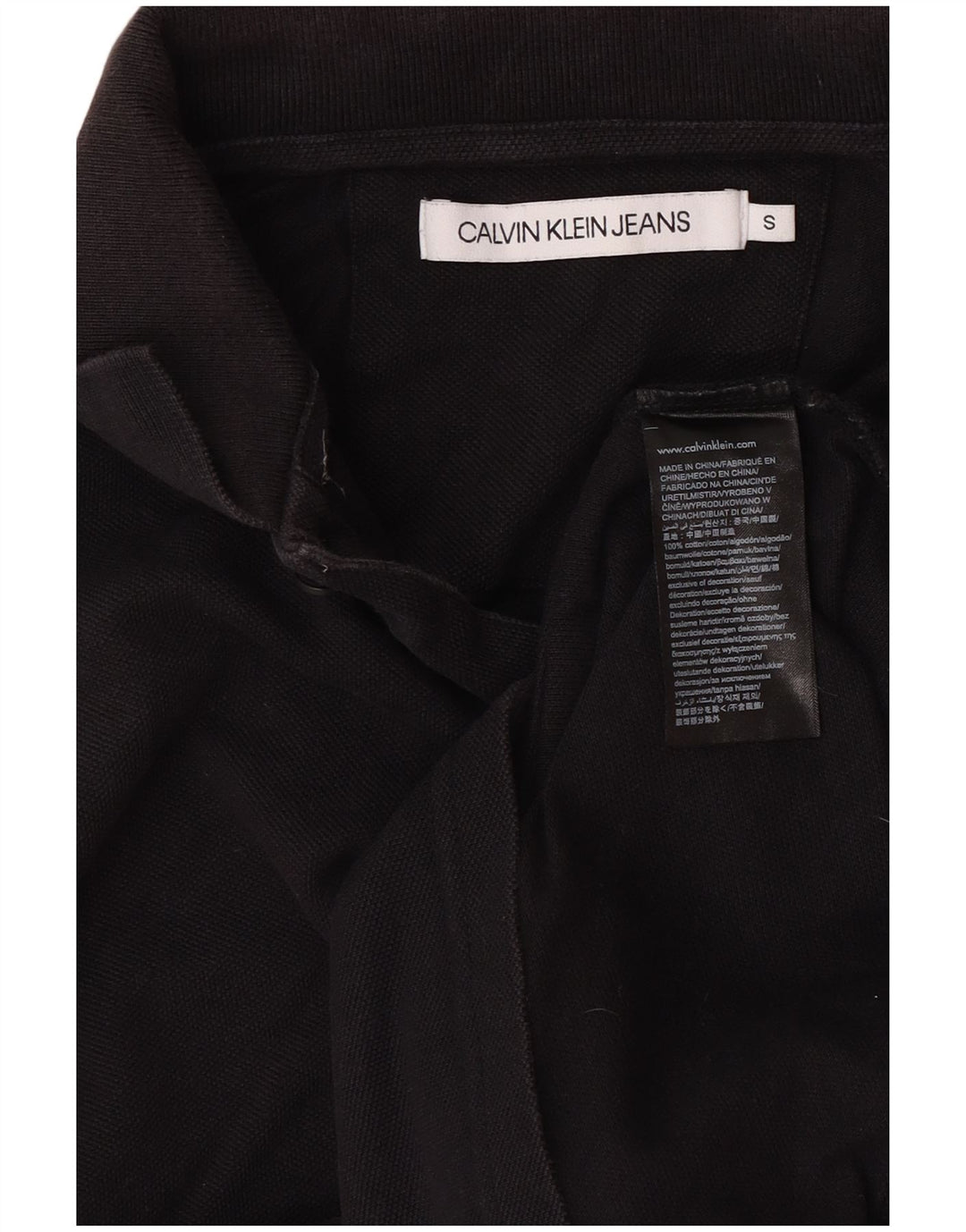 Calvin Klein Jeans Poloskjorte til mænd Lille sort bomuld