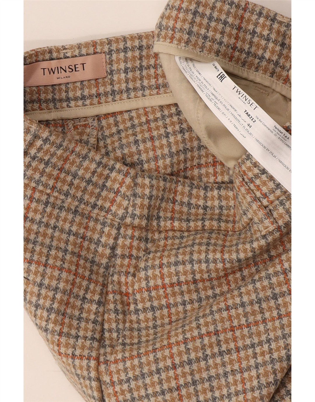 Twinset Dame Milano Cropped Trousers IT 44 Medium W30 L23 Beige