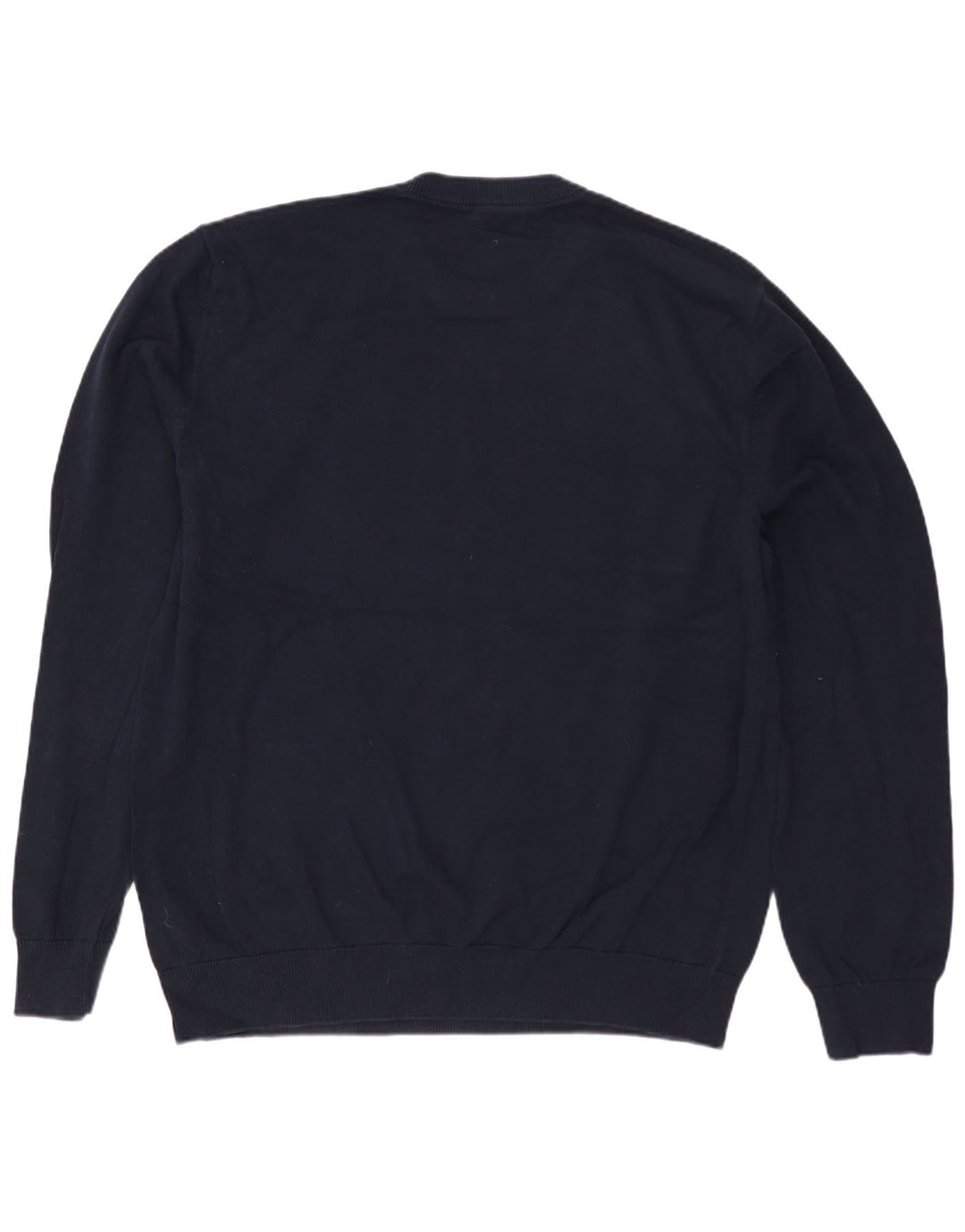 MARKS & SPENCER Herre grafisk rund hals sweater stor marineblå