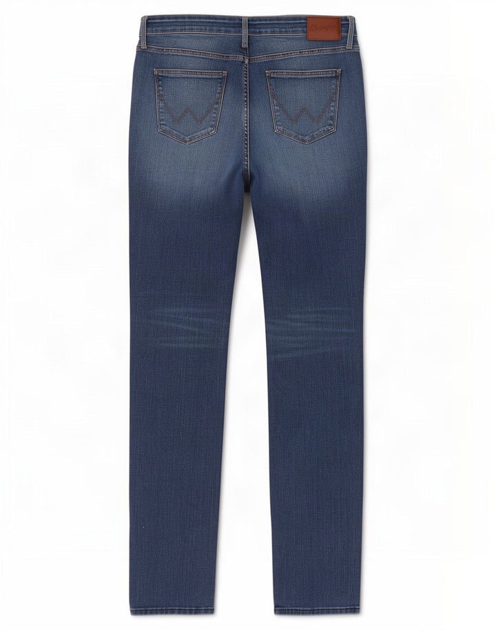 Wrangler Dame Slim Jeans W31 L34 Blå Bomuld