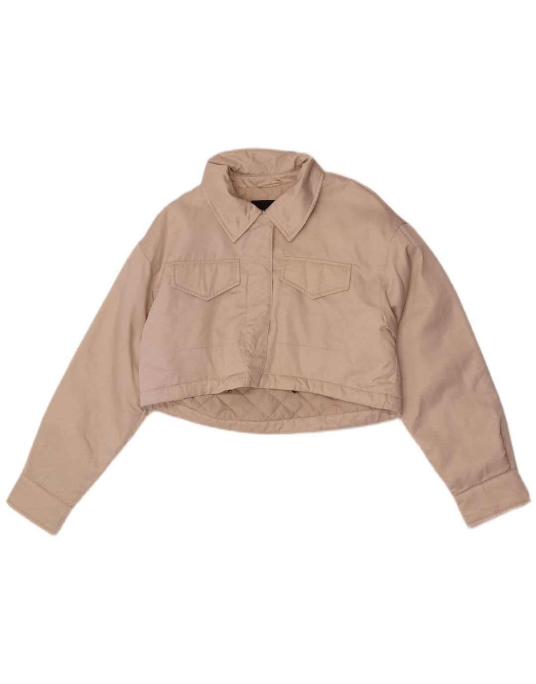 Zara Womens Oversized Bolero Jacket UK 6 XS Off White Polyester