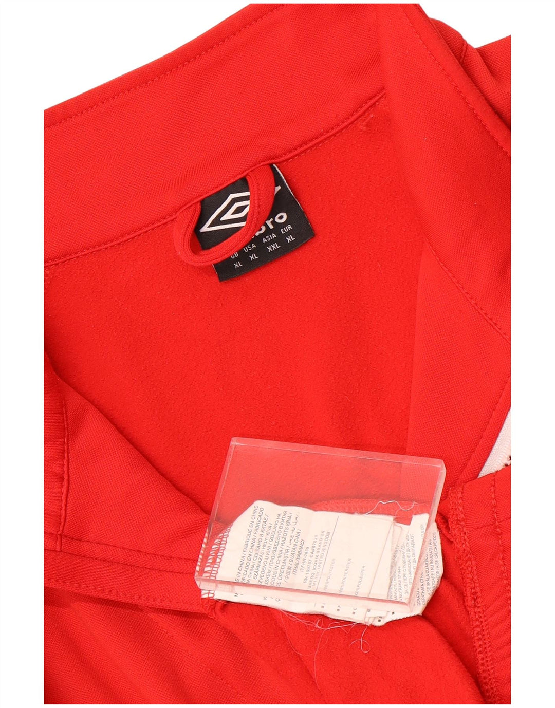 Umbro Herre Zip Neck Sweatshirt Jumper XL Rød Polyester