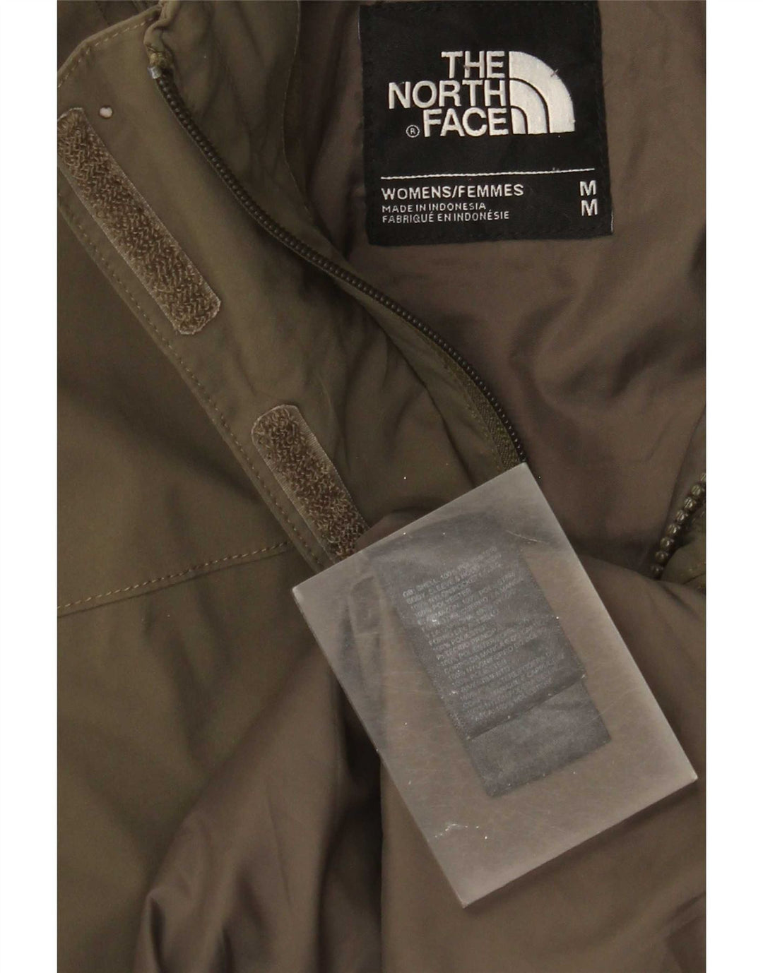 The North Face vindjakkejakke med hætte til kvinder UK 14 Medium Khaki