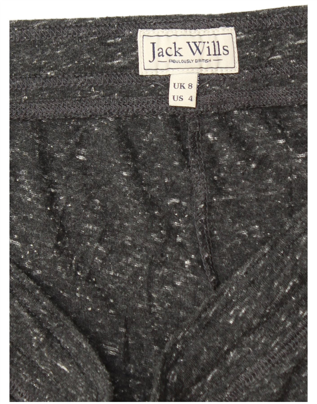 Jack Wills Sportsshorts til kvinder UK 8 Small Black Flecked Polyester