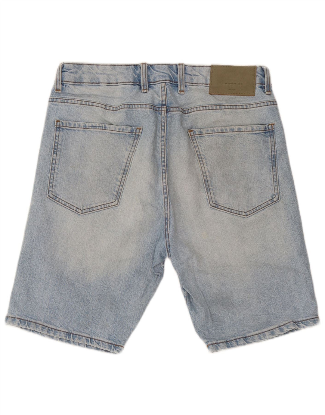 Zara Herre Denim Shorts EU 42 Large W32 Blå Bomuld