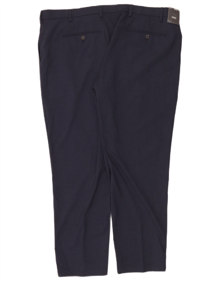 Marks & Spencer Herre Chino Bukser W42 L29 Marineblå Polyester