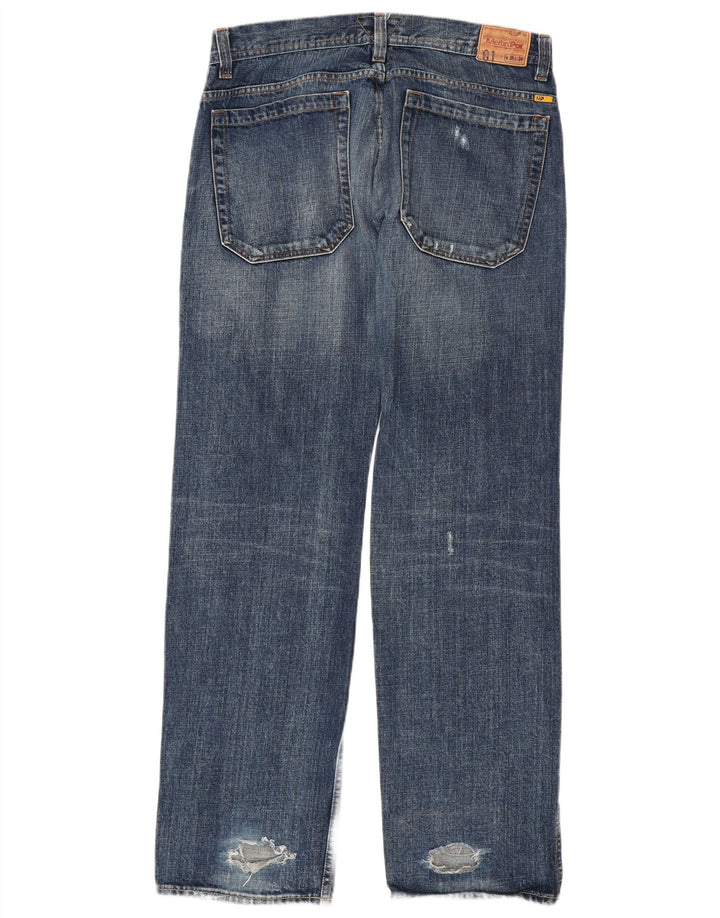 Meltin' Pot Herre Distressed Straight Jeans W31 L34 Blå Bomuld