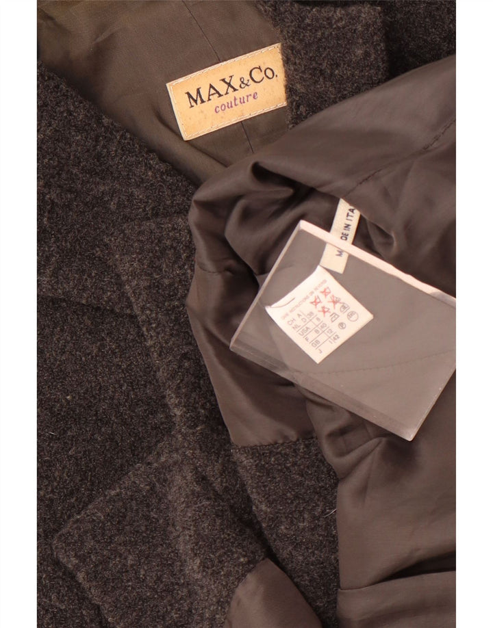 Max & Co. Dame 5-knaps blazerjakke UK 12 Medium Grey Uld