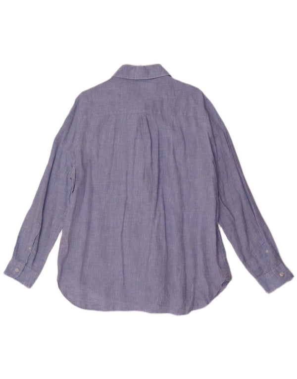 Reiss Dameskjorte UK 14 Large Blue Linen