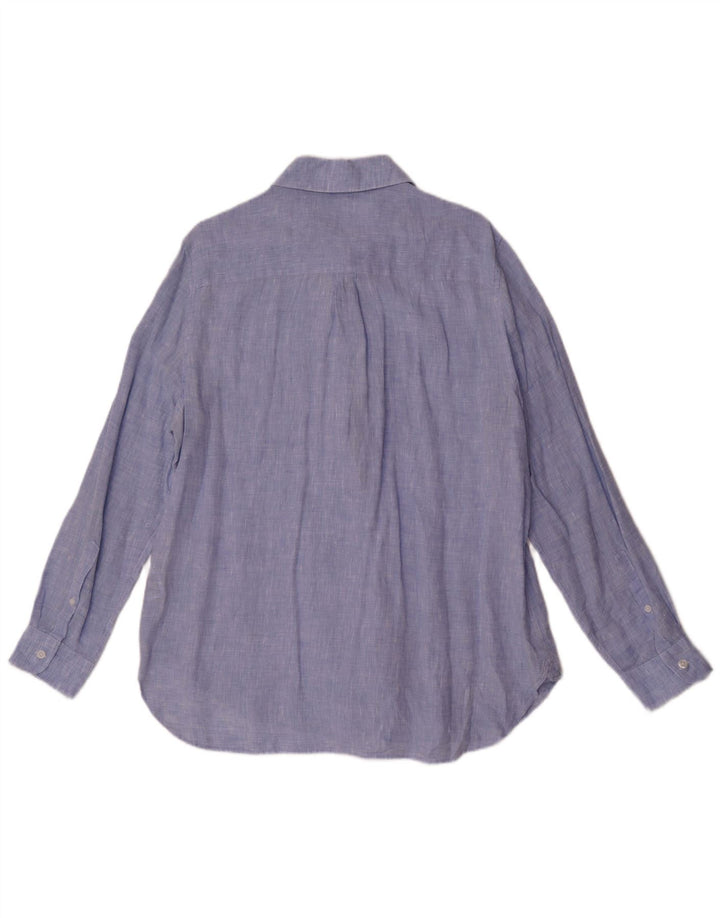 Reiss Dameskjorte UK 14 Large Blue Linen