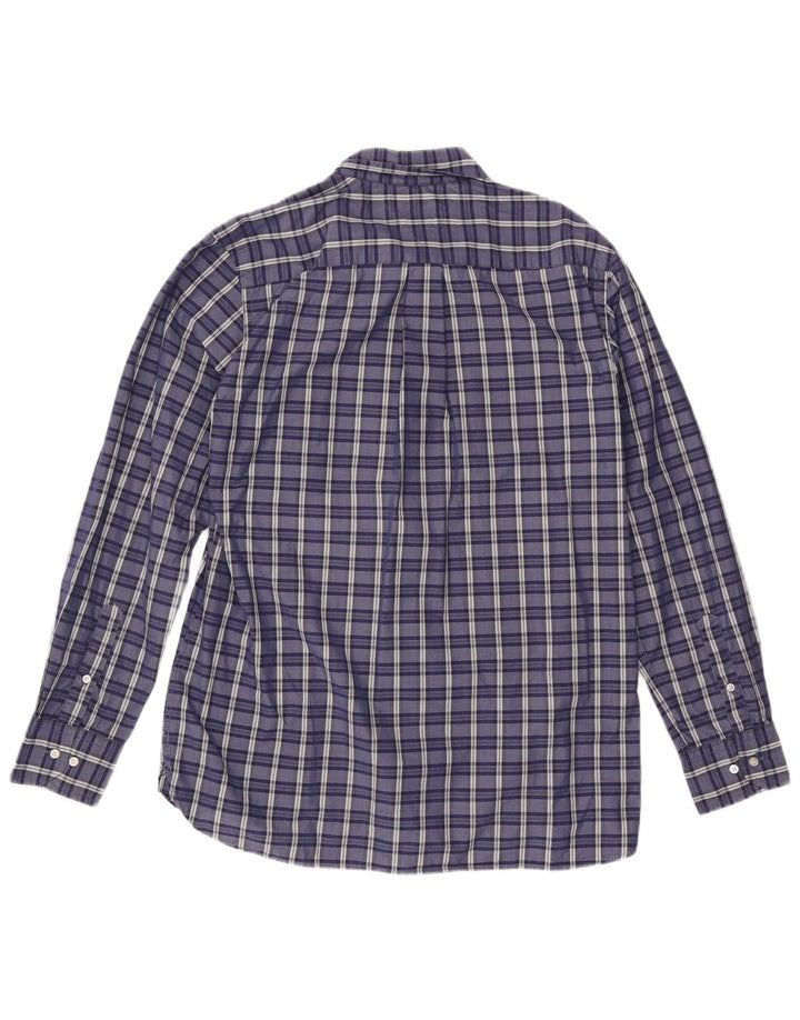 TOMMY HILFIGER Herre Custom Fit skjorte størrelse 16 1/2 Large Blue Check
