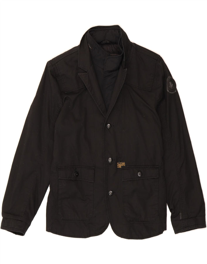 G-STAR Boys Bomber Jacket 12-13 Years Large Black Cotton Vintage G-Star and Second-Hand G-Star from Messina Hembry 