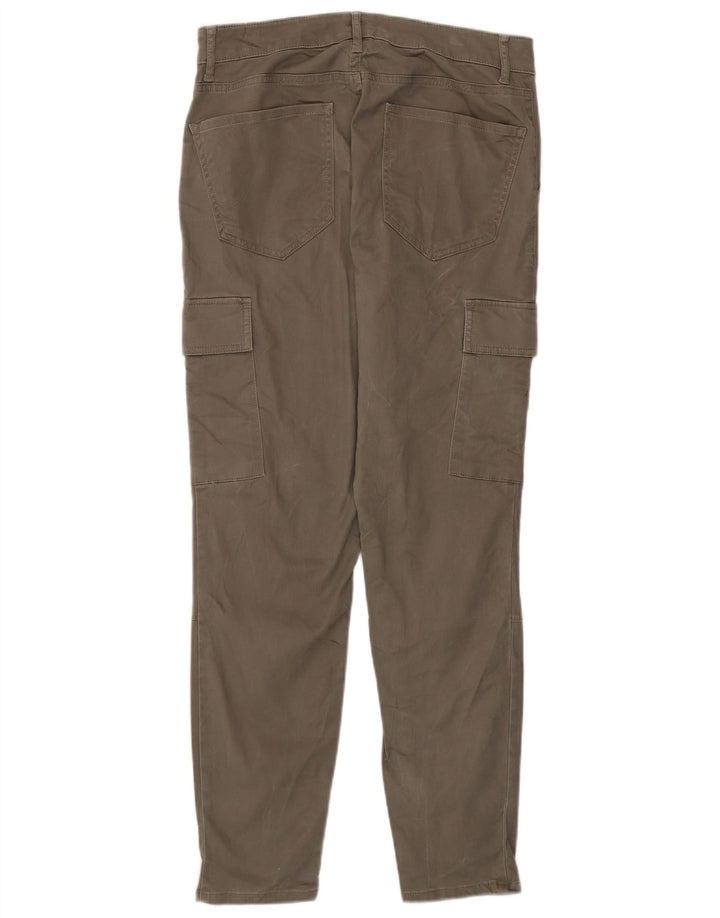 TOMMY HILFIGER Womens Slim Cargo Trousers US 8 Medium W30 L27 Grey Cotton
