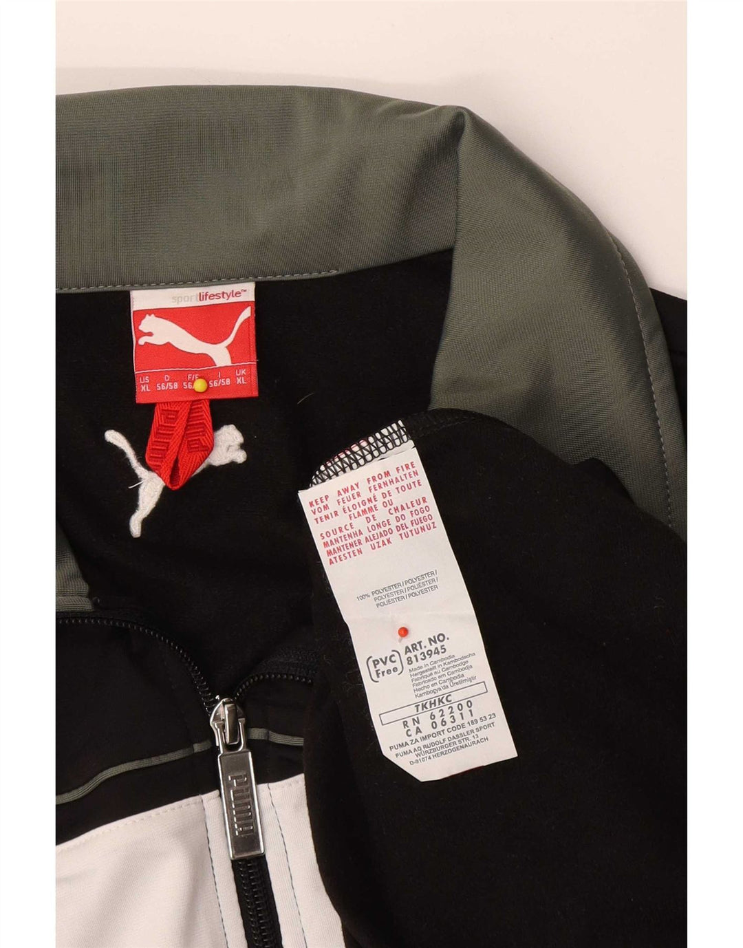 Puma Træningsdragt til mænd Topjakke XL Sort Colourblock Polyester
